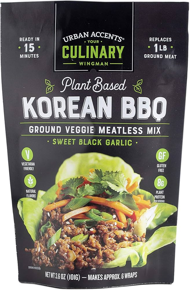 Urban Accents Korean BBQ Plant Based Meatless Mix – Gluten Free Plant Based Protein & Korean Se... | Amazon (US)