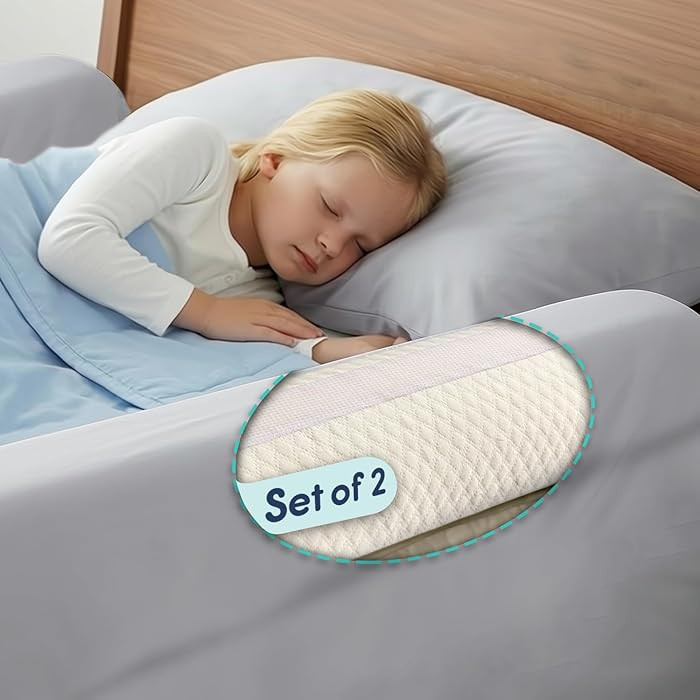 Hiccapop [2-Pack] Foam Bed Bumpers for Toddlers, Toddler Bed Rails w/ Water-resistant Cover, Bed ... | Amazon (US)