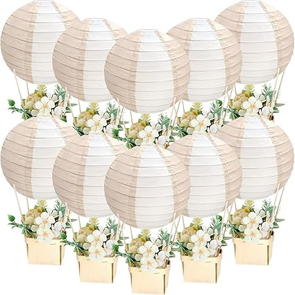 12 Sets Baby Shower Hot Air Balloon Table Centerpieces for DIY Hot Air Balloon Party Decorations ... | Amazon (US)