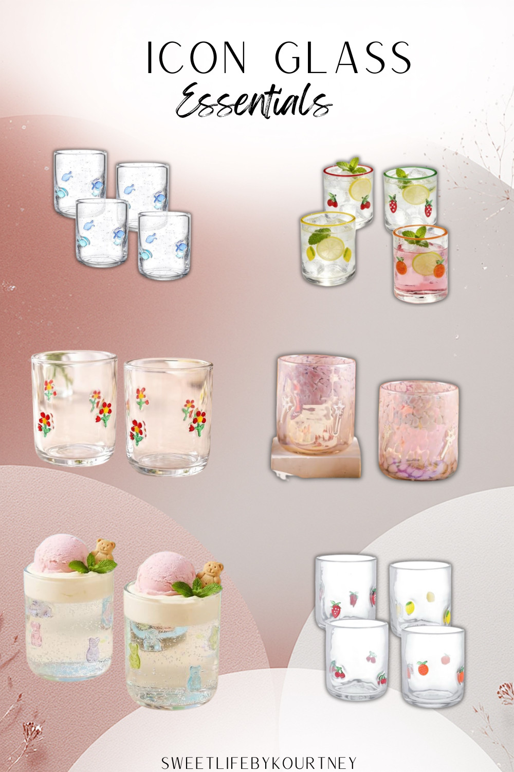 Grab these icon glass finds if you want your drinks to feel way cuter and more fun this season. I’m obsessed with the fruit details, soft colors, and how easy they are to mix into everyday use or hosting. Such a cute little upgrade for iced coffee, mocktails, or summer entertaining.
#IconGlass #GlasswareFinds #SummerHosting #SweetLifeByKourtney 

 #LTKSeasonal #LTKHome