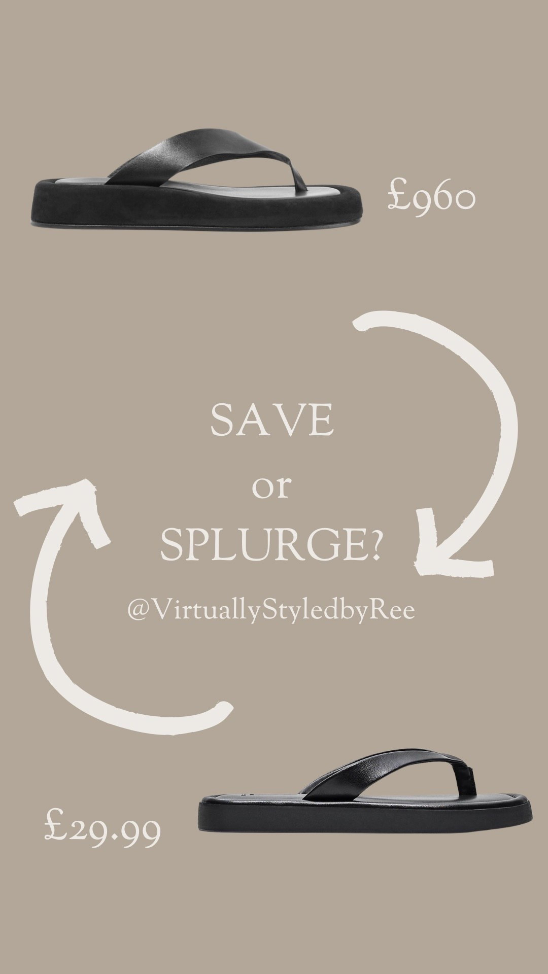 Save or Splurge 

The Row vs Bershka 

Tags: Flip Flop, Sandals, Summer, Spring, Vacation, Holiday, Casual, Beach

#LTKsummer #LTKuk #LTKshoes