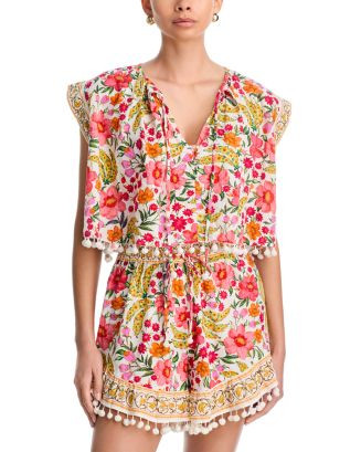 FARM Rio Banana Flowers Tie Neck Top | Bloomingdale's Women | Bloomingdale's (AU)
