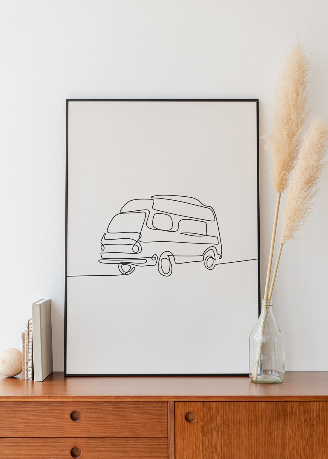 Minimalist Camping Car Line Art Digital Download Retro - Etsy | Etsy (US)