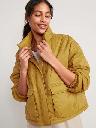 Packable Oversized Water-Resistant Quilted Jacket for Women | Old Navy (US)