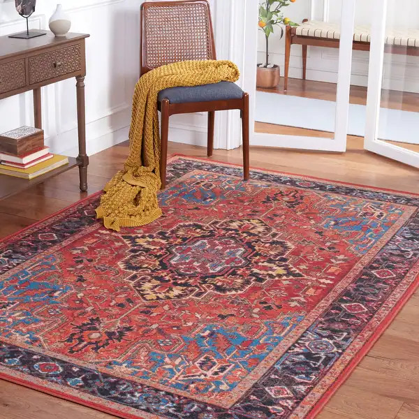 SAFAVIEH Journey Machine Washable Slip Resistant Lupe Oriental Medallion Rug | Bed Bath & Beyond