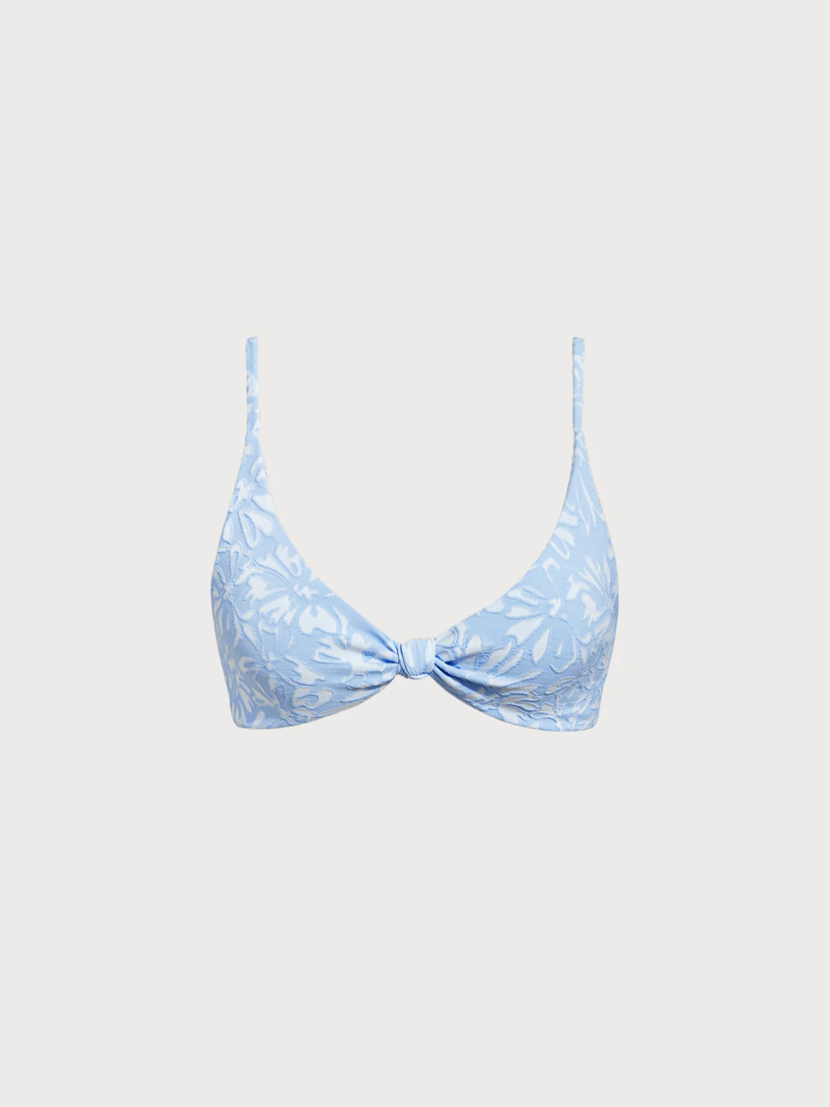 Light Blue Bloom Textured Bikini Top & Reviews - Light Blue - Sustainable Bikinis | BERLOOK | BERLOOK