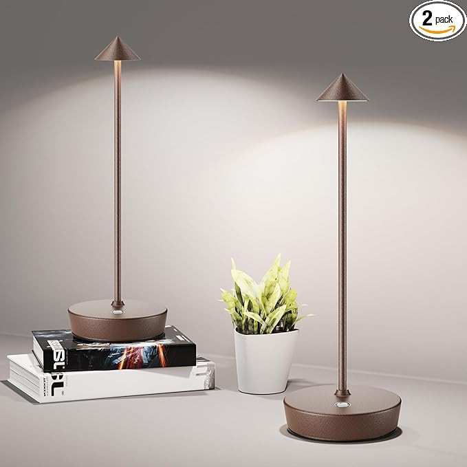 Cordless Table Lamps Rechargeable, 6000mAh Battery Operated LED Desk Lamp Outdoor Waterproof Port... | Amazon (US)