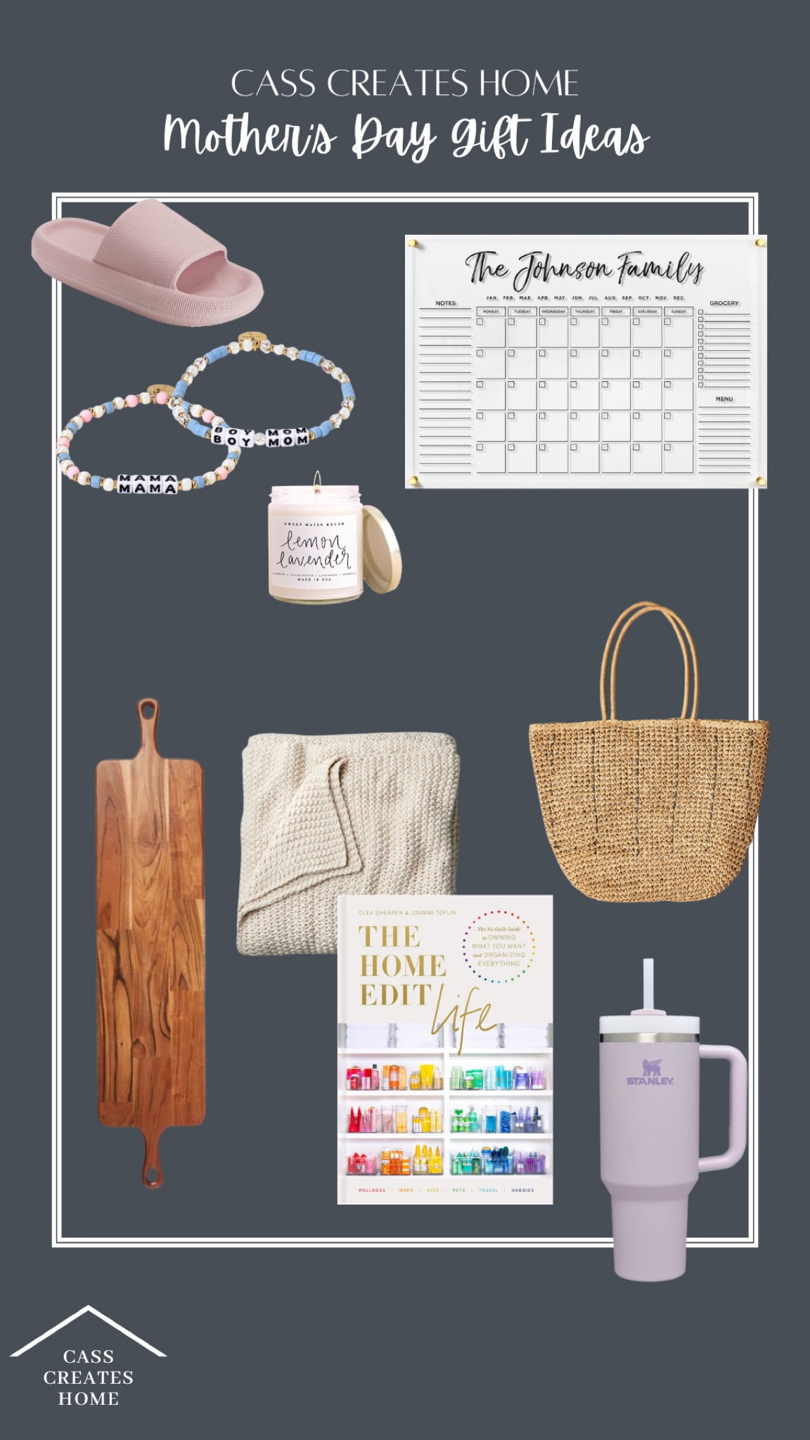 Mother’s Day is 2 weeks away! Here are some thoughtful gift ideas that will arrive in time. The calendar and Stanley are favorites of mine and I love gifting the Little Words Project bracelets, now available at Target!

Etsy, The Home Edit, personalized acrylic calendar, straw tote bag, candle, small business, shop small, serving board

#LTKFind #LTKGiftGuide #LTKhome