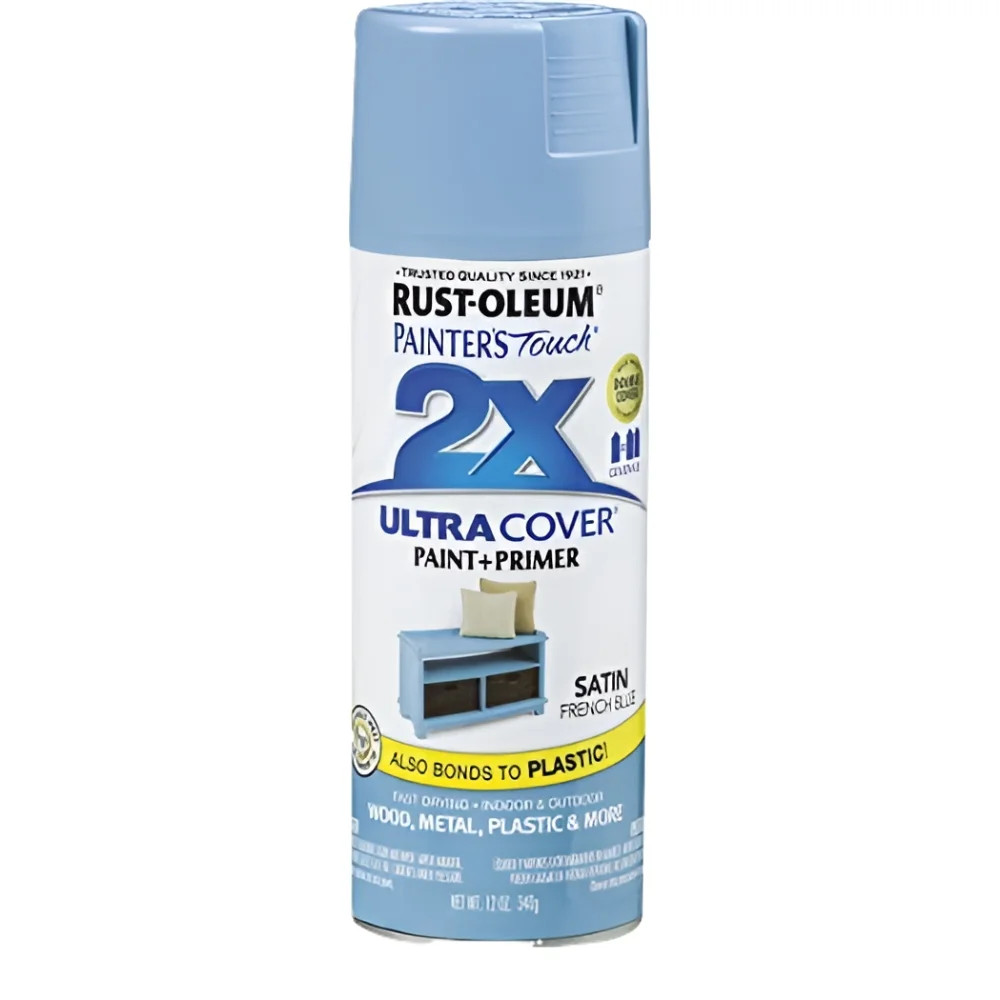 Rust-Oleum Painter's Touch 2X Ultra Cover Satin French Blue Paint+Primer Spray Paint 12 oz | Walmart (US)
