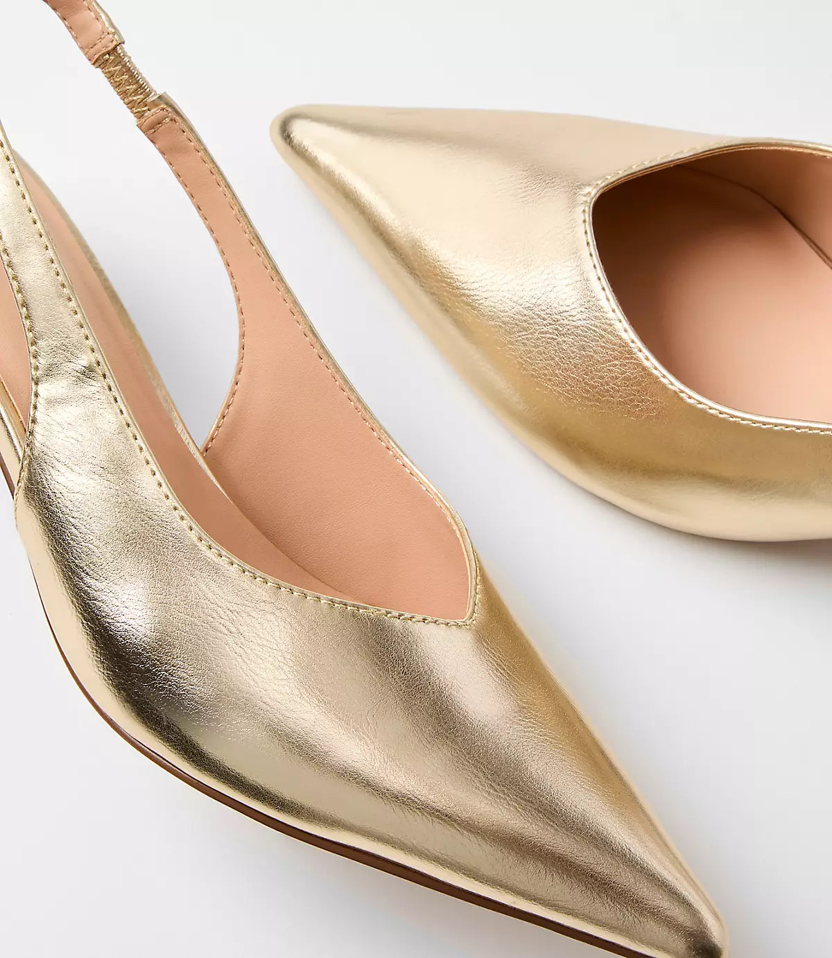 Metallic Slingback Kitten Heels | LOFT