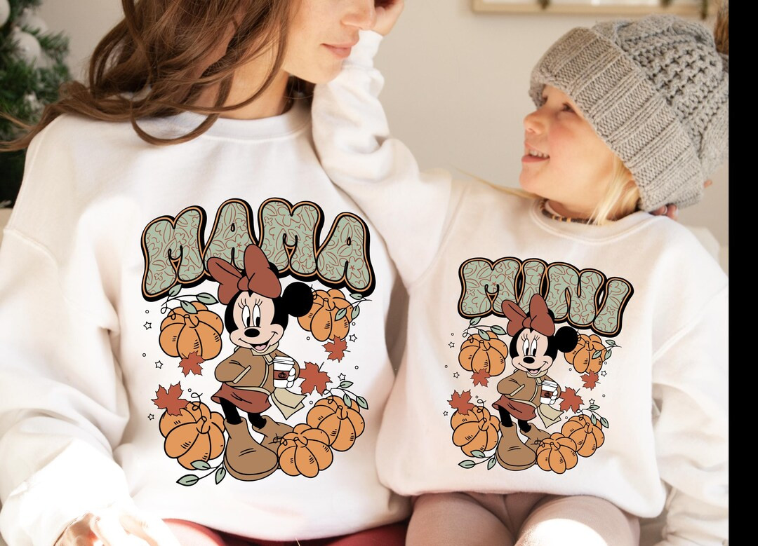 Mama and Me Thanksgiving Shirt, Mommy and Me Minnie Sweatshirt, Thanksgiving Minnie Shirt, Disney... | Etsy (US)