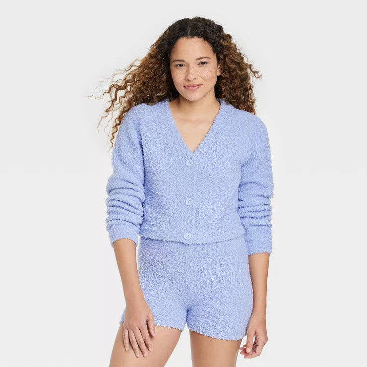 Women's Feather Yarn Cardigan - Colsie™ | Target
