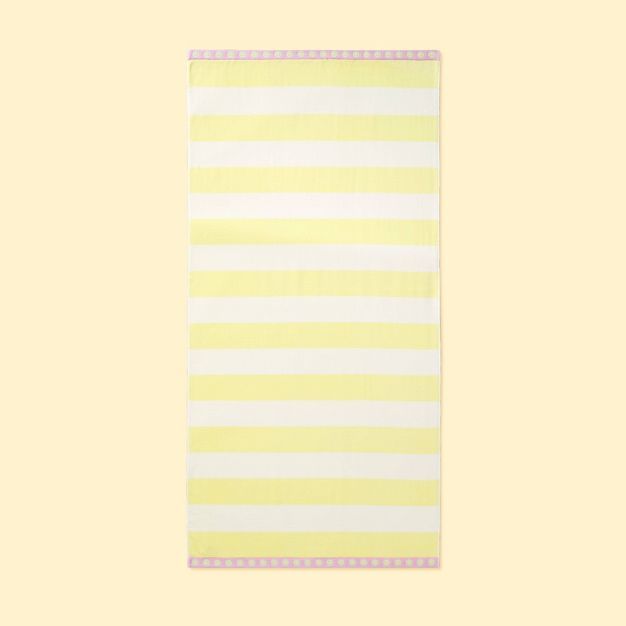 Striped Beach Towel Light Yellow/Pink - Stoney Clover Lane x Target | Target
