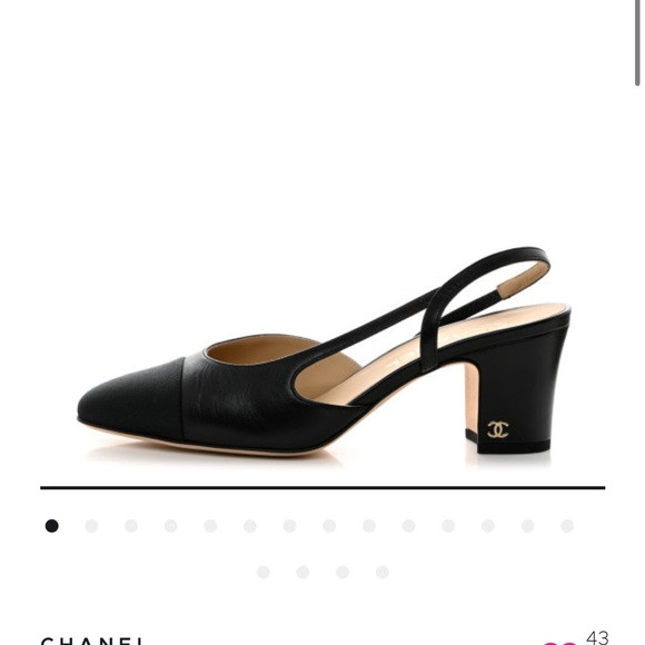 Chanel black slingback mules | Poshmark