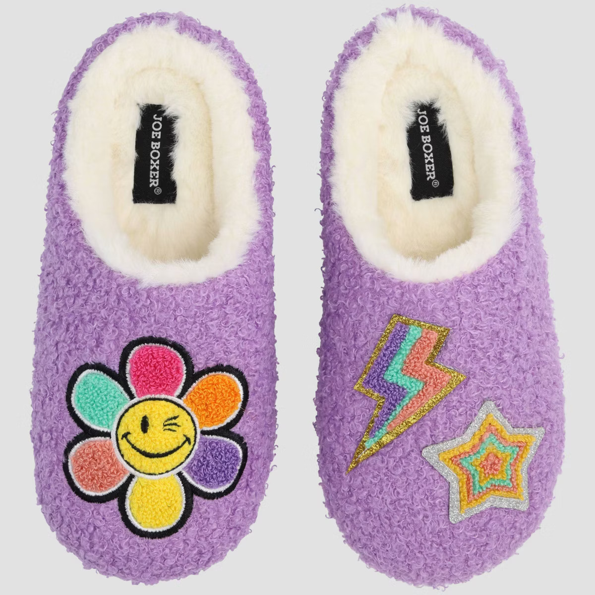 Girls' Joe Boxer Plush Clog Slippers - Purple | Target