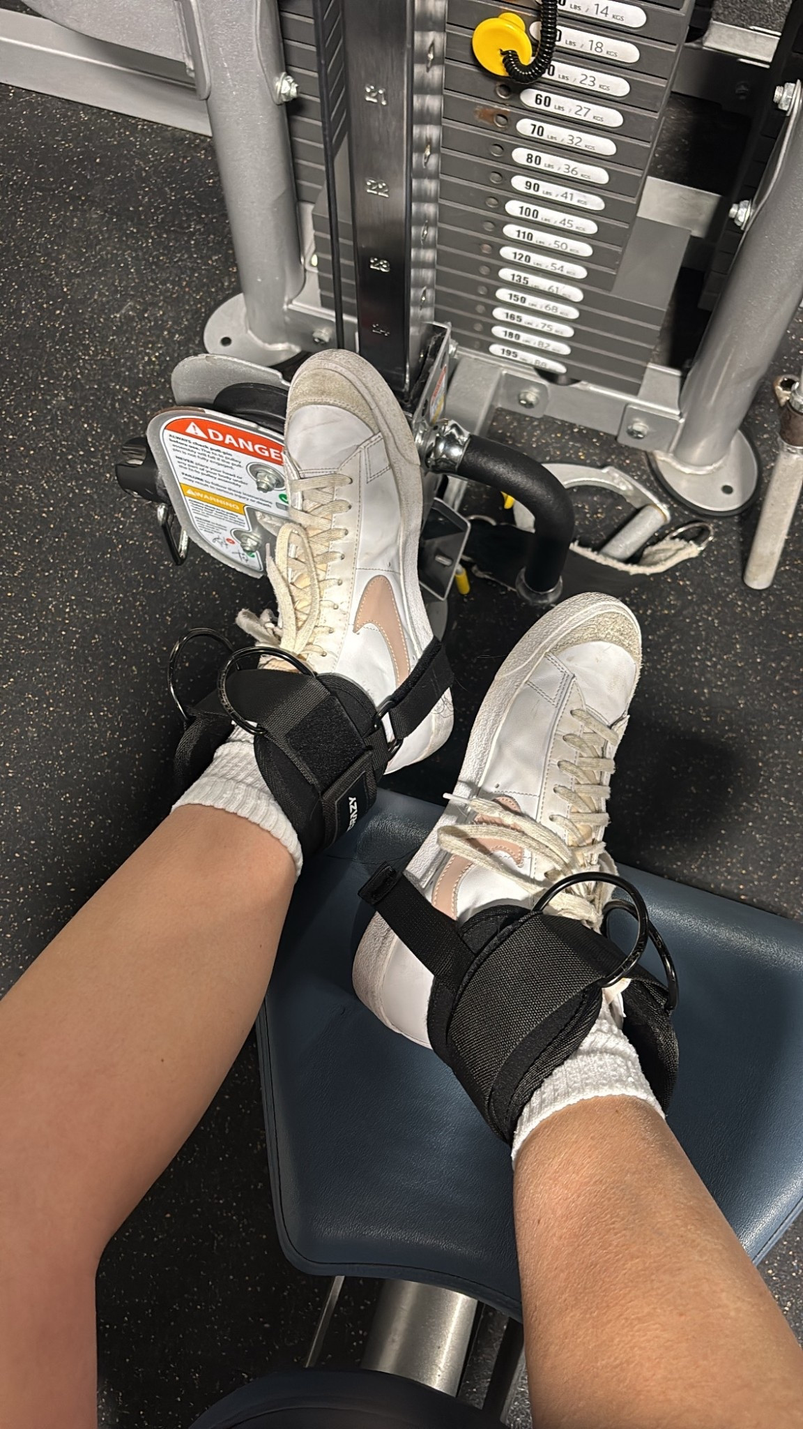 Ankle straps for cable work. 💪🏼