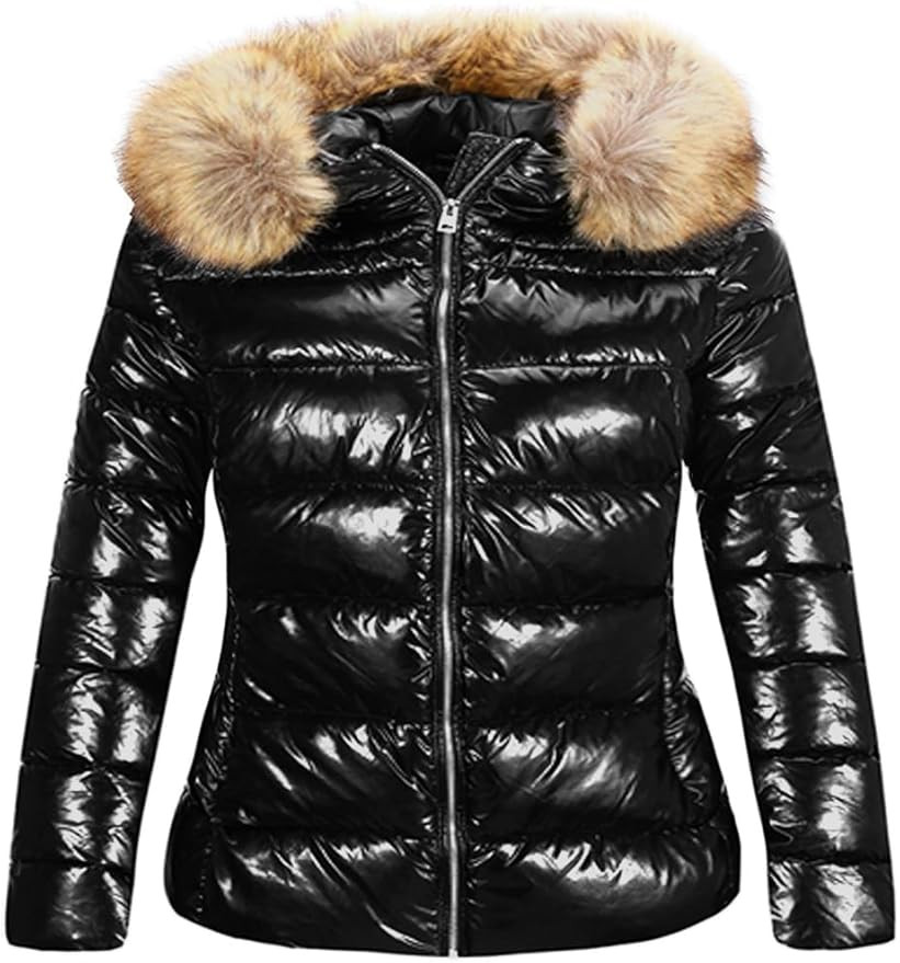 Geschallino Women's Puffer Coat Plus Size Winter Jacket Warm Hooded Thicken Padded Bubble Outerwe... | Amazon (US)