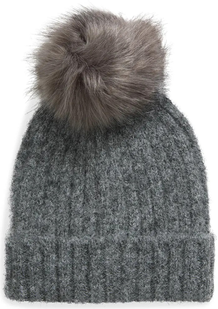 Treasure & Bond Faux Fur Pom Beanie | Nordstrom | Nordstrom