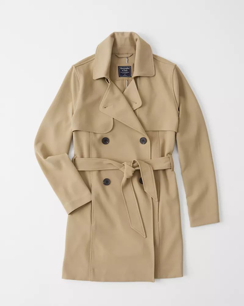 Drapey Trench Coat | Abercrombie & Fitch US & UK