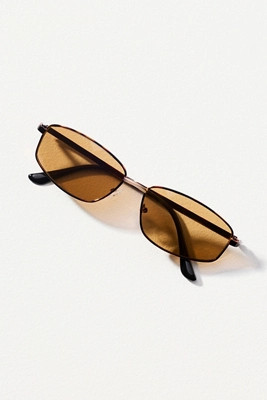 I-SEA Slim Metal Rectangle Sunglasses | Anthropologie (US)