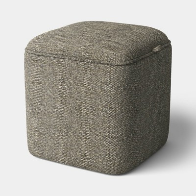 Upholstered Storage Cube with Rounded Corners Asphalt - Threshold™ | Target