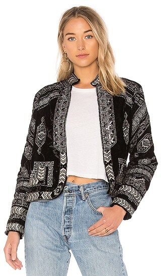 Raga Lunar Eclipse Velour Jacket in Black | Revolve Clothing