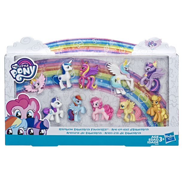 My Little Pony Toy Rainbow Equestria Favorites, Includes 10 pony Figures - Walmart.com | Walmart (US)