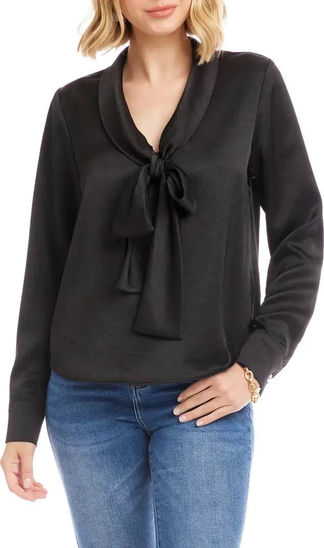 Tie Neck Satin Top | Nordstrom