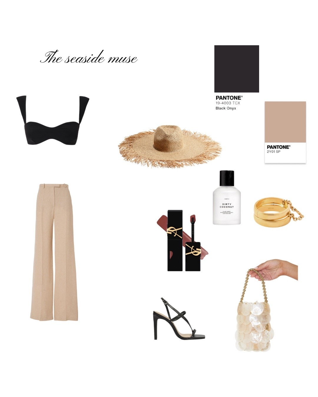 Seaside Muse ✨
Effortless luxury meets coastal ease—think linen pants that flow with the breeze, strappy heels that elevate, a straw hat for chic sun protection, and a shell purse that whispers vacation mode. Finished with YSL lipstick, a Tom Ford bracelet, and a touch of coconut perfume—the perfect edit for sunlit escapes.

#SeasideMuse #SummerMoodBoard #LinenStyle #VacationOutfit #StrawHatStyle #BeachChic #CoastalStyle #ResortWear #IslandVibes #OOTDinspo #LTKfashion #LTKstyle #LTKtravel #WardrobeInspo #LuxuryStyle


#LTKSeasonal #LTKBeauty #LTKItBag