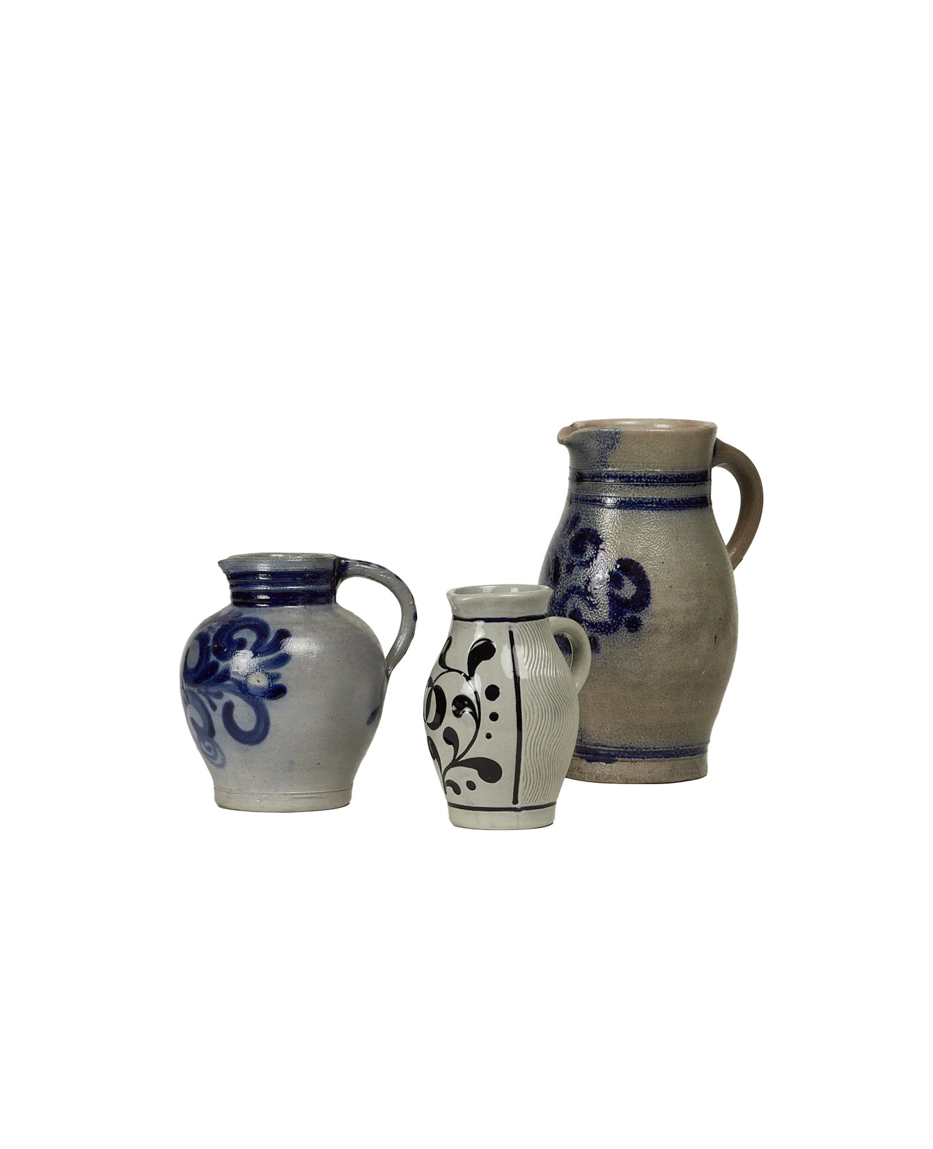 Olive Ateliers Antique French Pitcher - Blue Alsace Glaze Assorted | Olive Ateliers