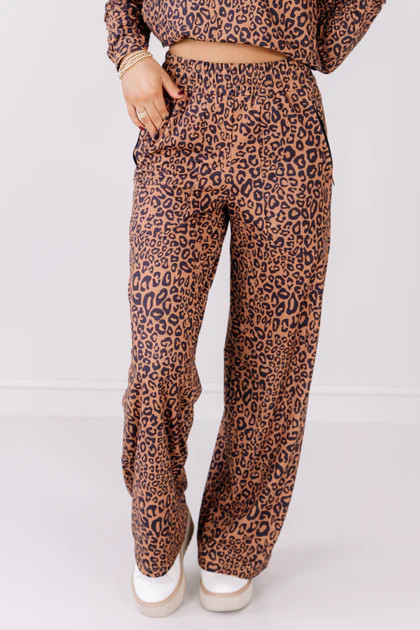 TWT Leopard Wide Leg Pant | The Willow Tree