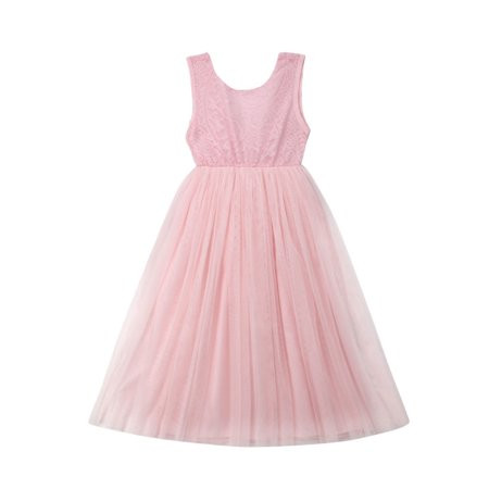 Baby Girls Kids Tulle Tutu Dress Lace Wedding Party Prom Sleeveless Princess Sundress | Walmart (US)