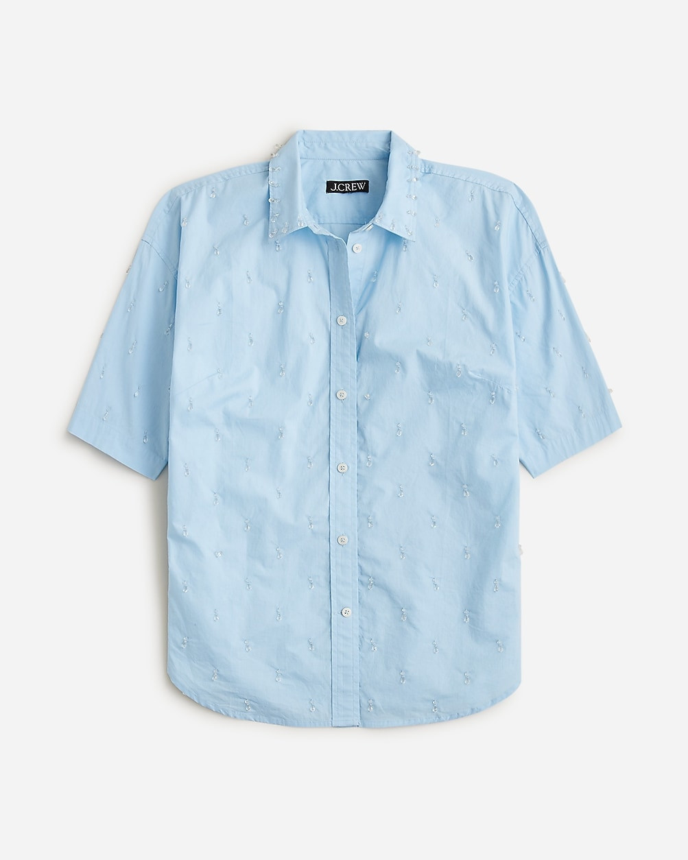 Collection embellished elbow-sleeve shirt | J. Crew US