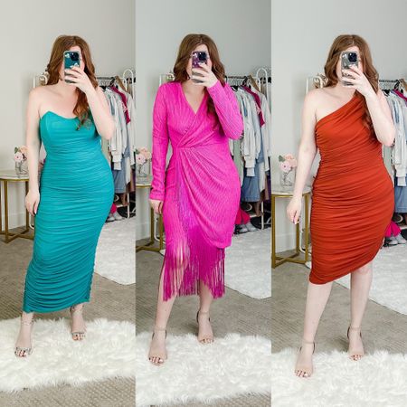 Always love a colorful wedding guest dress too! These are all from amazon. Wearing size large with shapewear under. 

Fall dress. Wedding guest dress. Amazon dress. 

#LTKwedding #LTKstyletip #LTKunder50