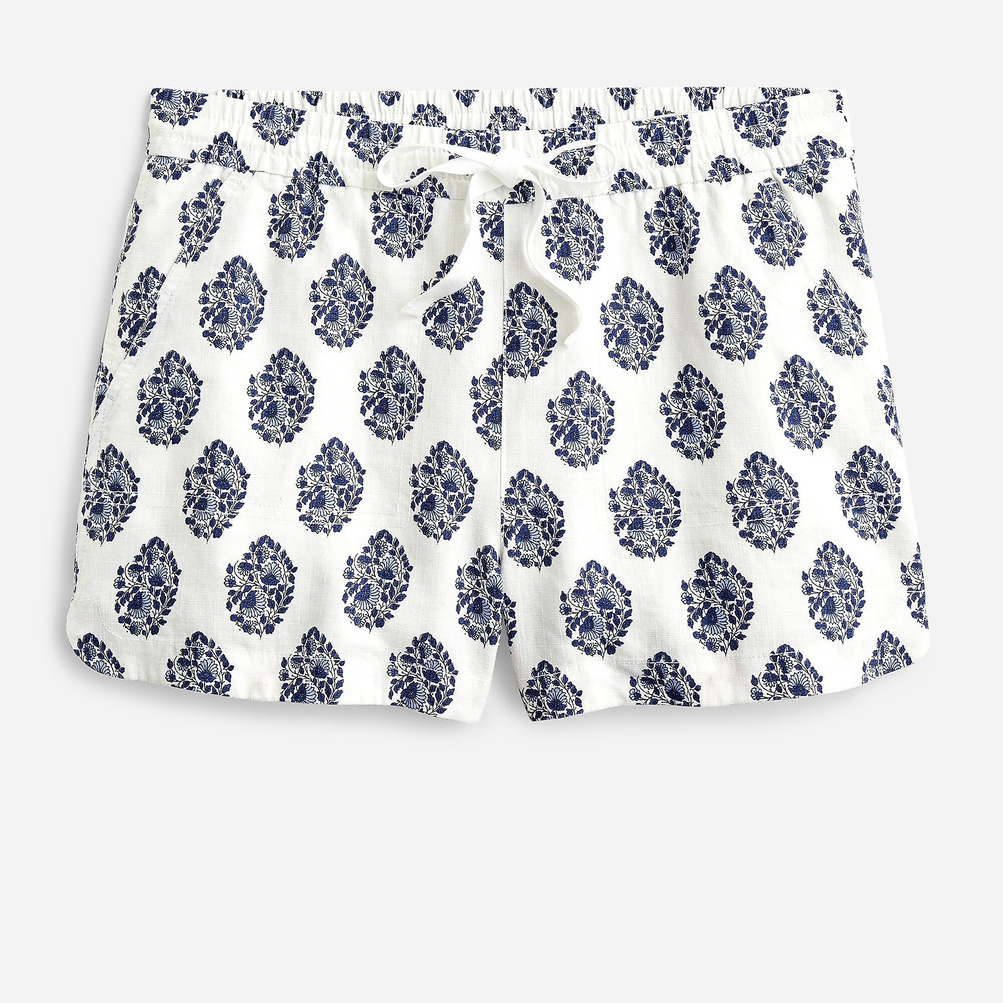 New seaside short in gathered floral block print | J. Crew US