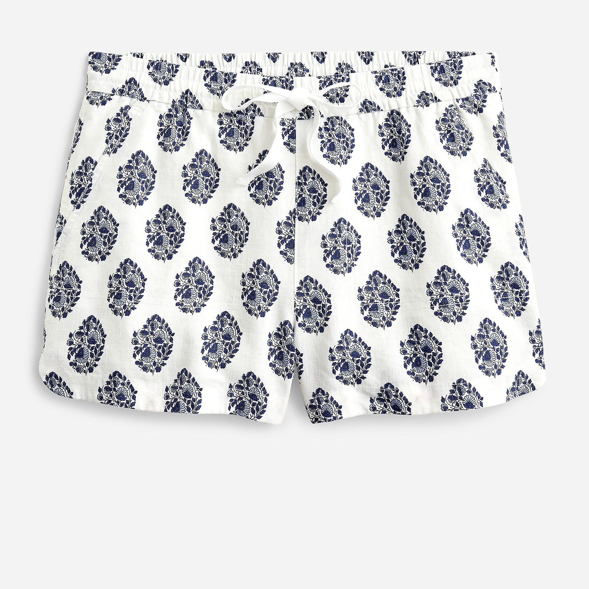 New seaside short in gathered floral block print | J.Crew US