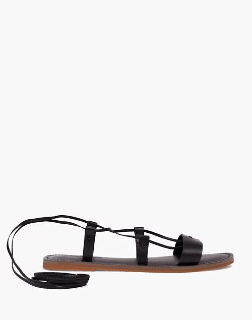 The Boardwalk Lace-Up Sandal in Leather | Madewell