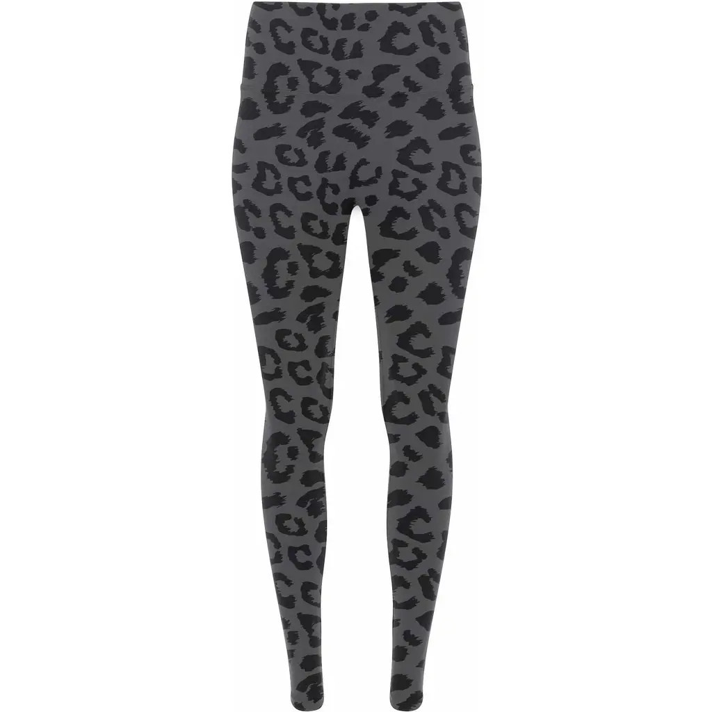 Lezat Sara Organic Cotton Legging in Dark Heather Cheetah at Nordstrom, Size Medium | Nordstrom