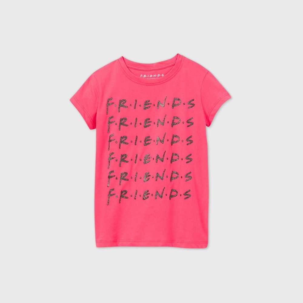 Girls' Friends Short Sleeve Graphic T-Shirt - Pink XXL | Target