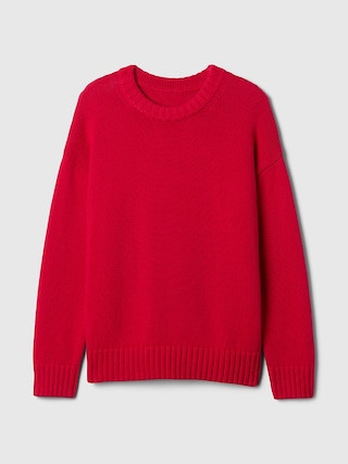 100% Cotton Oversized Boyfriend Sweater | Gap (US)