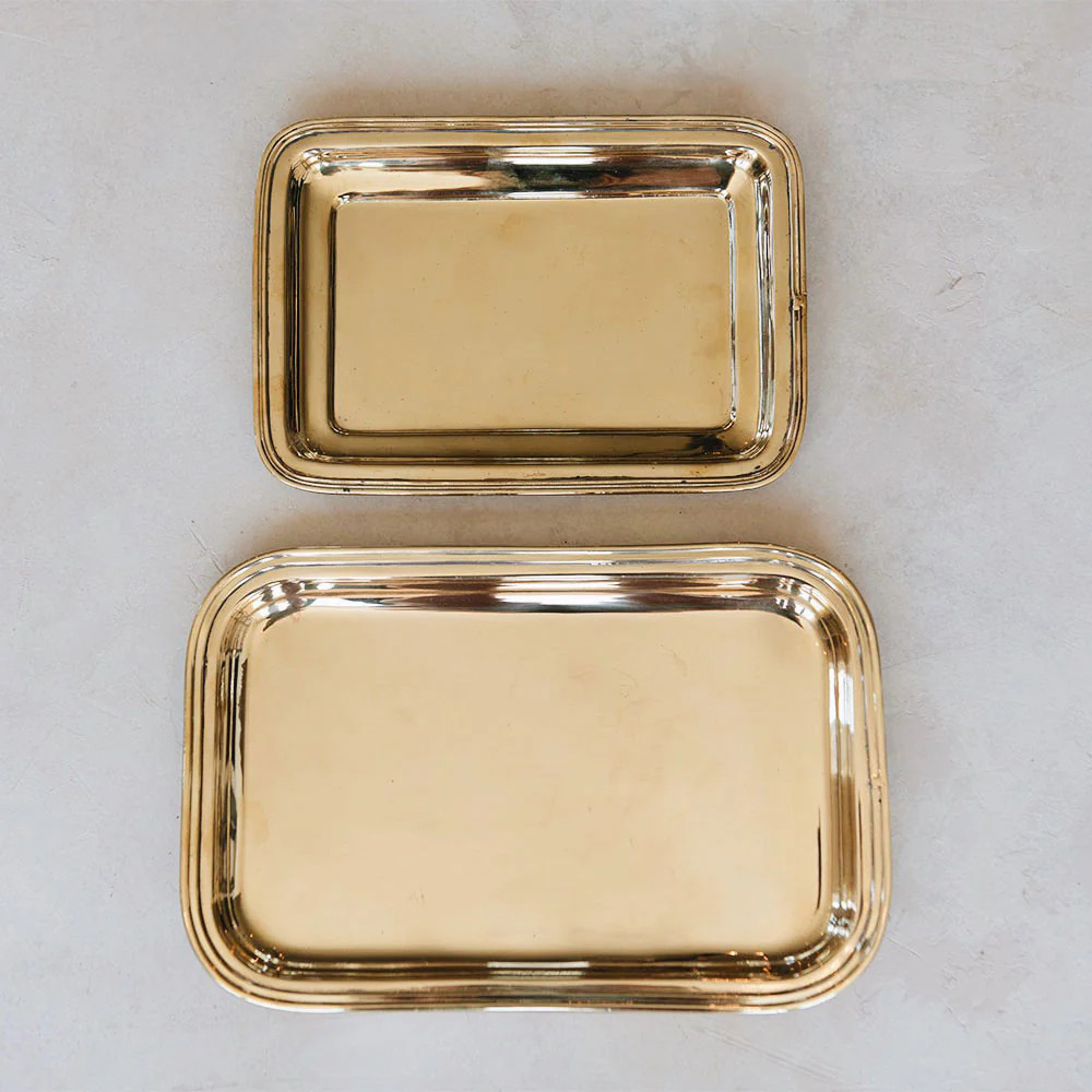Roan Iris Tray - Unlacquered Brass | Roan Iris