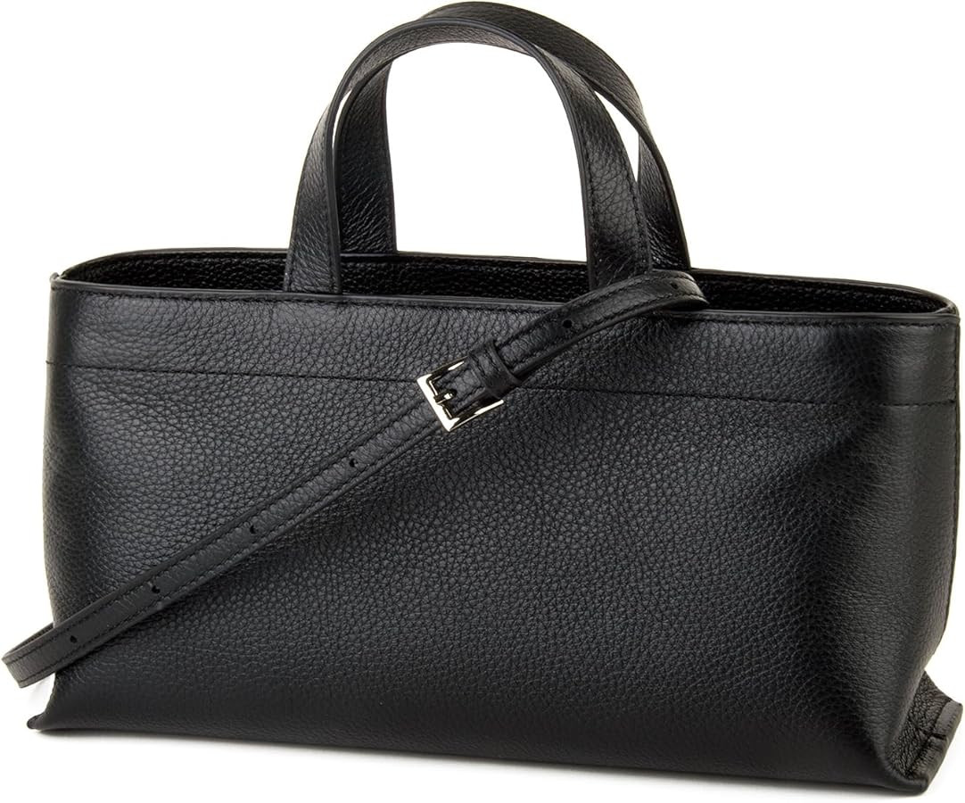 DONNAIN Premium Full Grained Leather Simple Tote Handbag for Women, Shoulder Crossbody Bag with A... | Amazon (US)