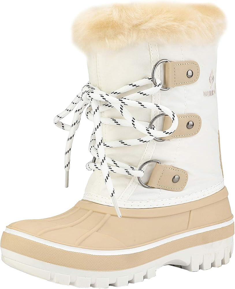 DREAM PAIRS Boys & Girls Faux Fur-Lined Ankle Winter Snow Boots | Amazon (US)