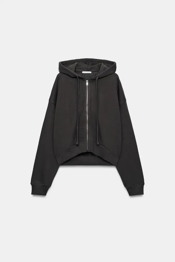 HOODIE WITH ZIP | Zara UK