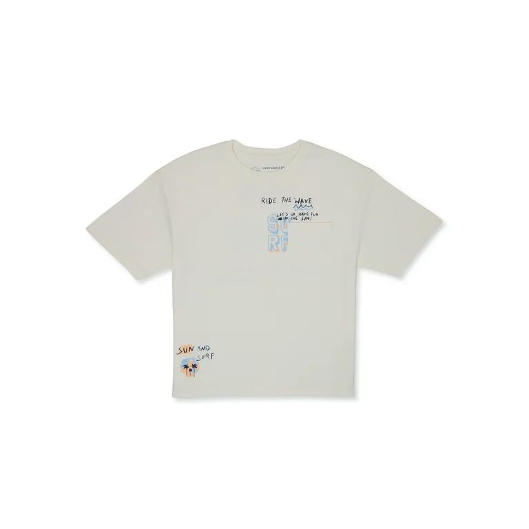 Wonder Nation Boys Oversized Graphic Pocket Tee, Sizes 4-18 & Plus | Walmart (US)