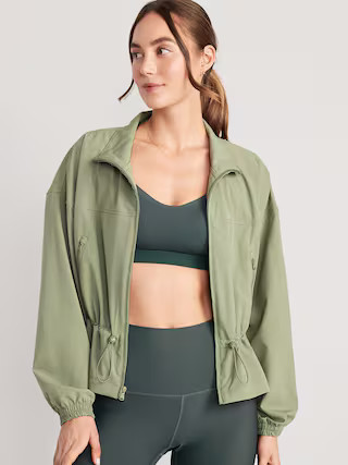 Loose StretchTech Cinched-Waist Jacket for Women | Old Navy (US)