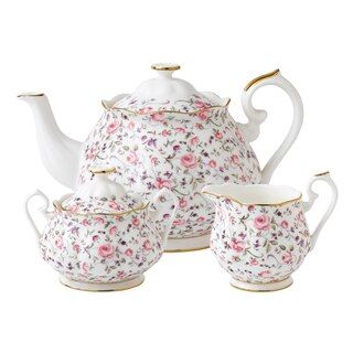 Royal Albert Rose Confetti 3-Piece Tea Set | Royal Albert | Wedgwood