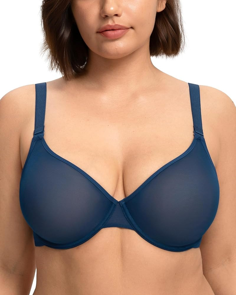 HSIA Minimizer Bras for Women Full Coverage Underwire Unlined Mesh Plus Size Convertible Bra for Big Busted | Amazon (US)