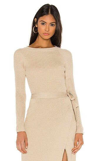 Alysa Sweater Set Top in Taupe | Revolve Clothing (Global)