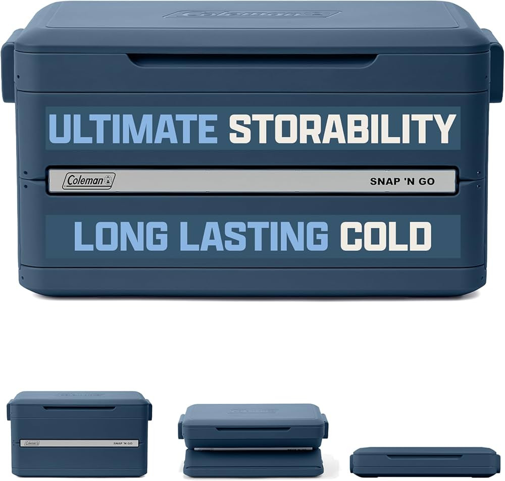Coleman Snap 'N Go 45-Quart Collapsible Hard Cooler, Portable Hard-Sided Cooler with Waterproof R... | Amazon (US)